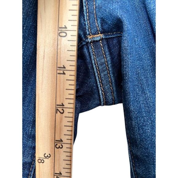 Madewell Jeans Womens Size 25 10" High Rise Skinny Dark Wash Raw Hem 27" Inseam - Picture 13 of 15